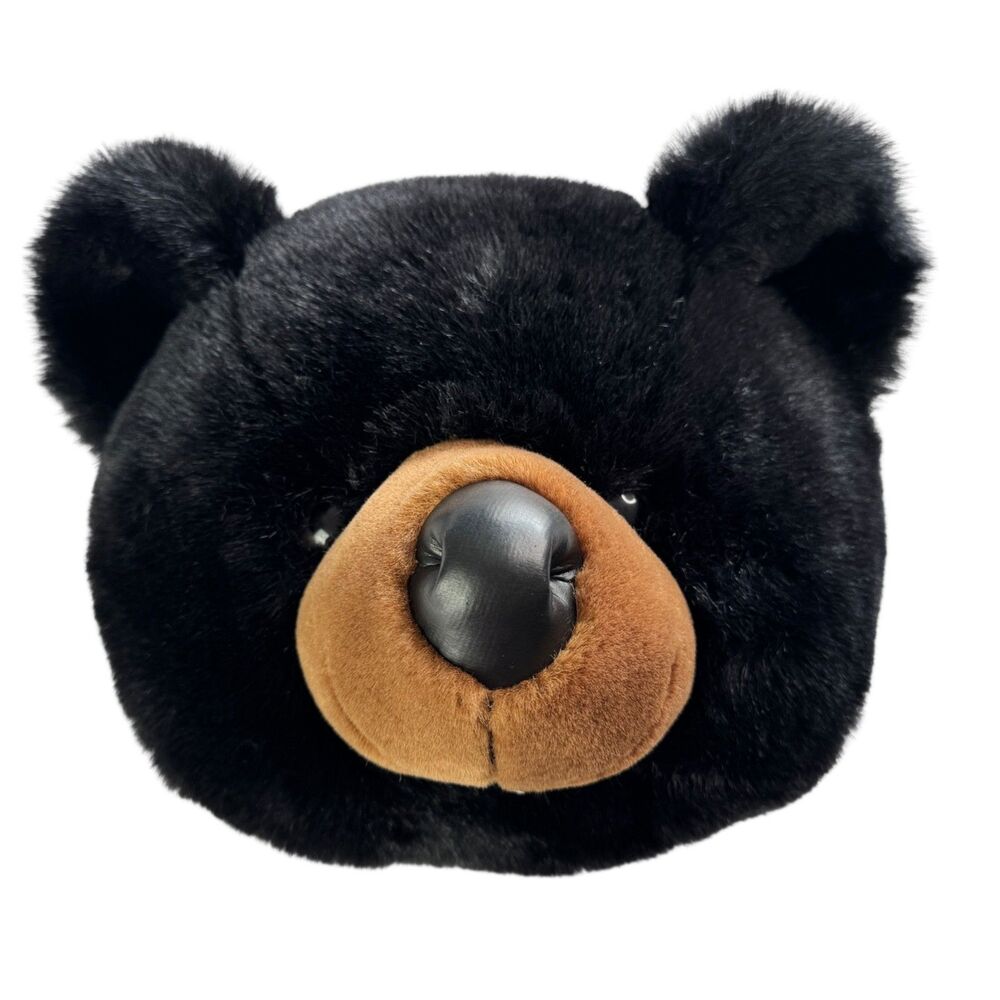 Purr-fection By MJC Plush Black Bear Head Decorative Wall Hanging Mount Vintage